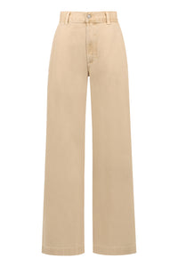 High-rise straight leg jeans